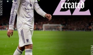 大腿!曼联官方晒B费数据海报,本赛季创造22次机会英超最多
